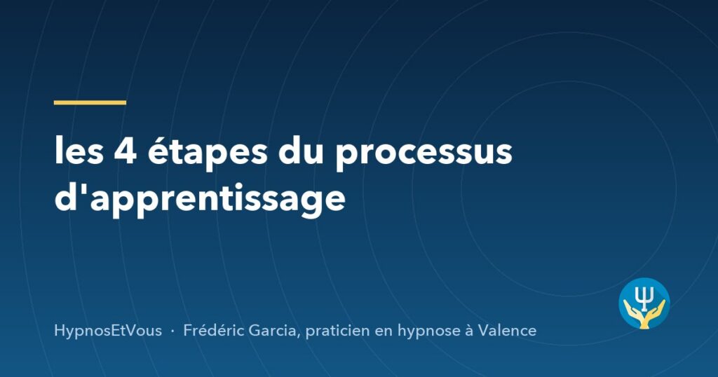 les 4 étapes du processus d'apprentissage — blog de Frédéric Garcia, hypnose à Valence
